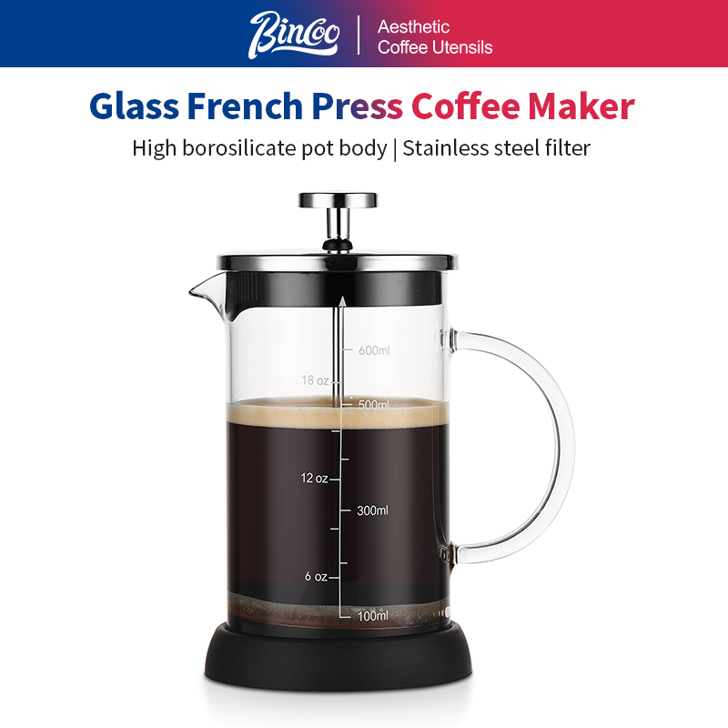 French Press Glass - Bincoo French Press Coffee Maker 350/600ml