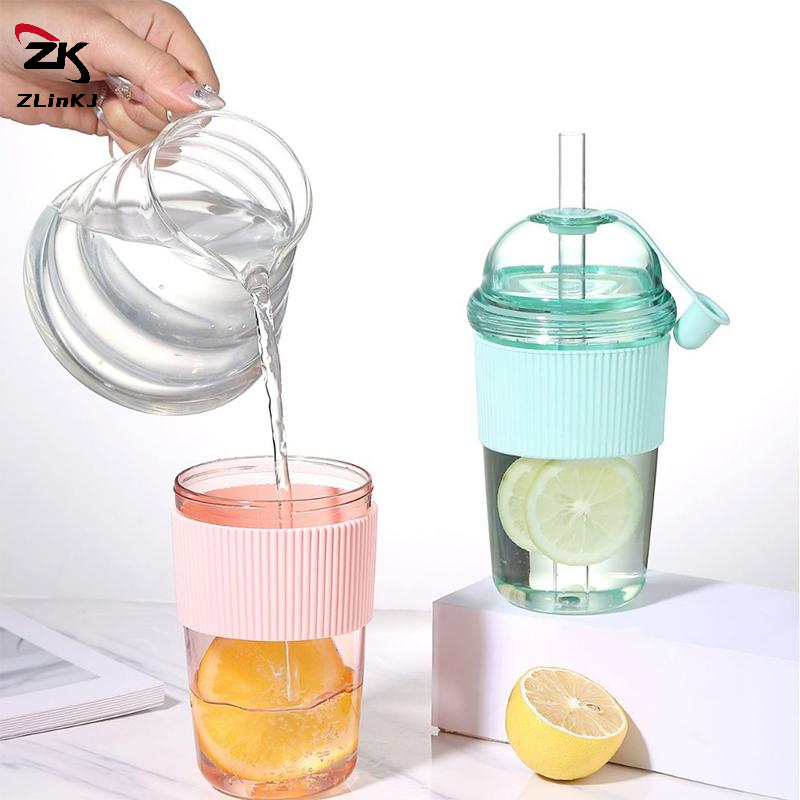 Coffee Tea Flask - (ZYDD01) 1Pcs 430/520/630ML Transparent Coffee Mug
