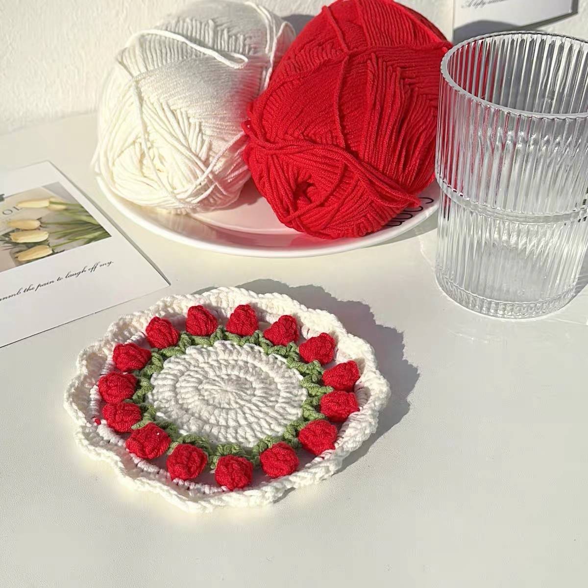 Handmade Crochet Coffee Tea Cu - مراجعة Best Tea Coffee وسعره