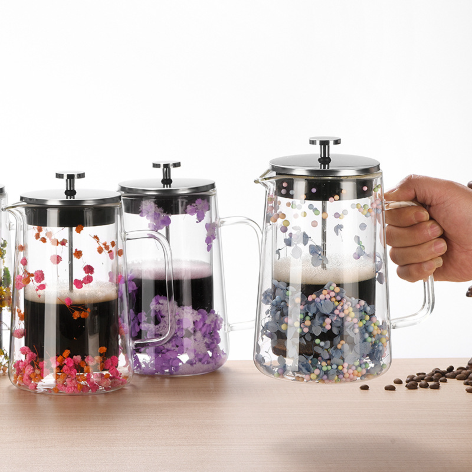 Dried Flower Double Glass Pres - مراجعة French Press Glass وسعره