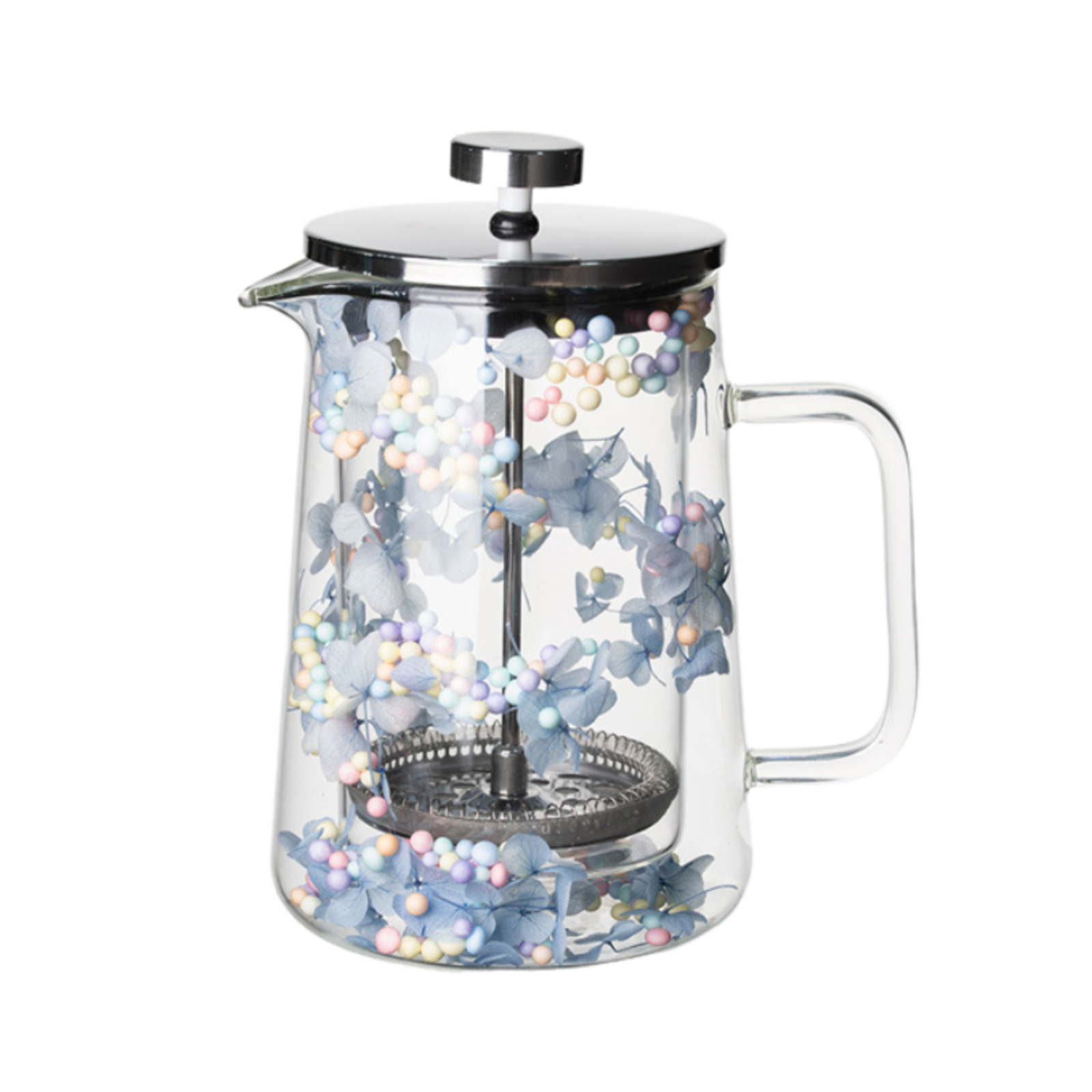 Dried Flower Double Glass Pres - مراجعة French Press Glass وسعره