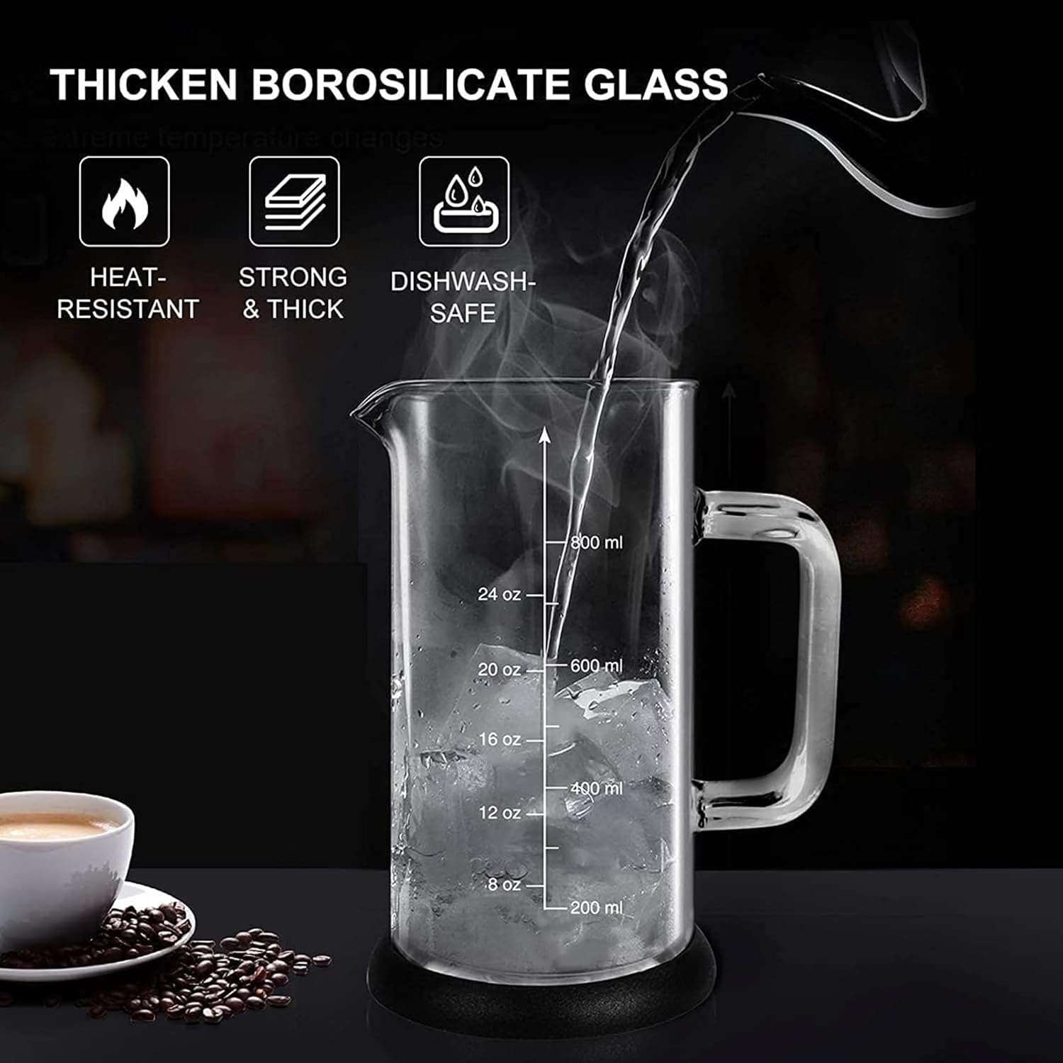 French Press Coffee Maker 34oz - مراجعة French Press Glass وسعره