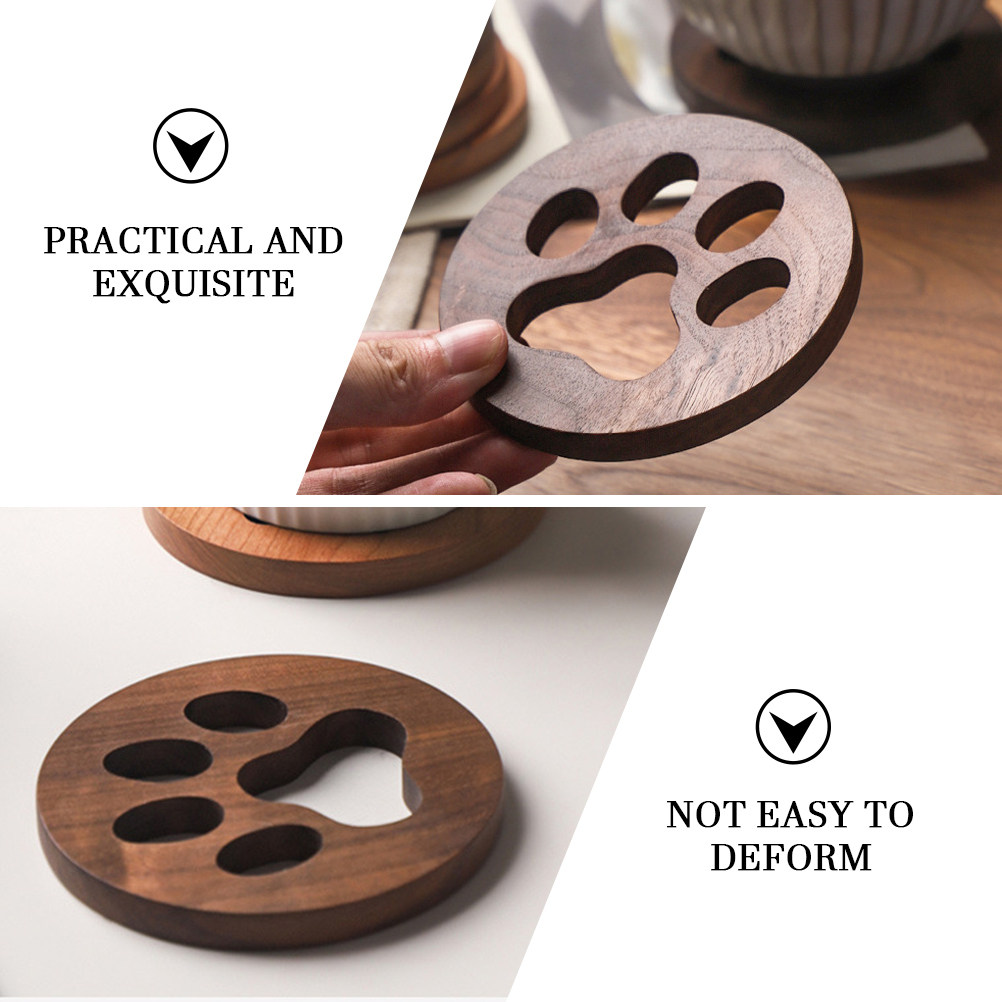 Wooden Cup Coaster Tea Mat Wea - مراجعة Coffee Tea Room وسعره
