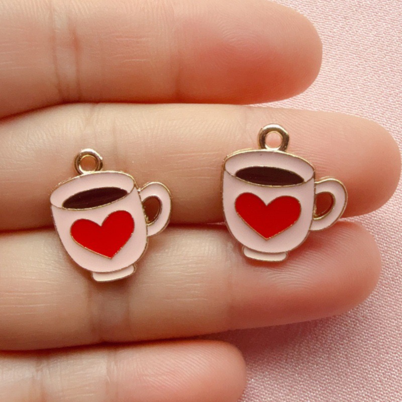 12pcs Colorful Drip Oil Love C - مراجعة Coffee & Tea Difabis وسعره