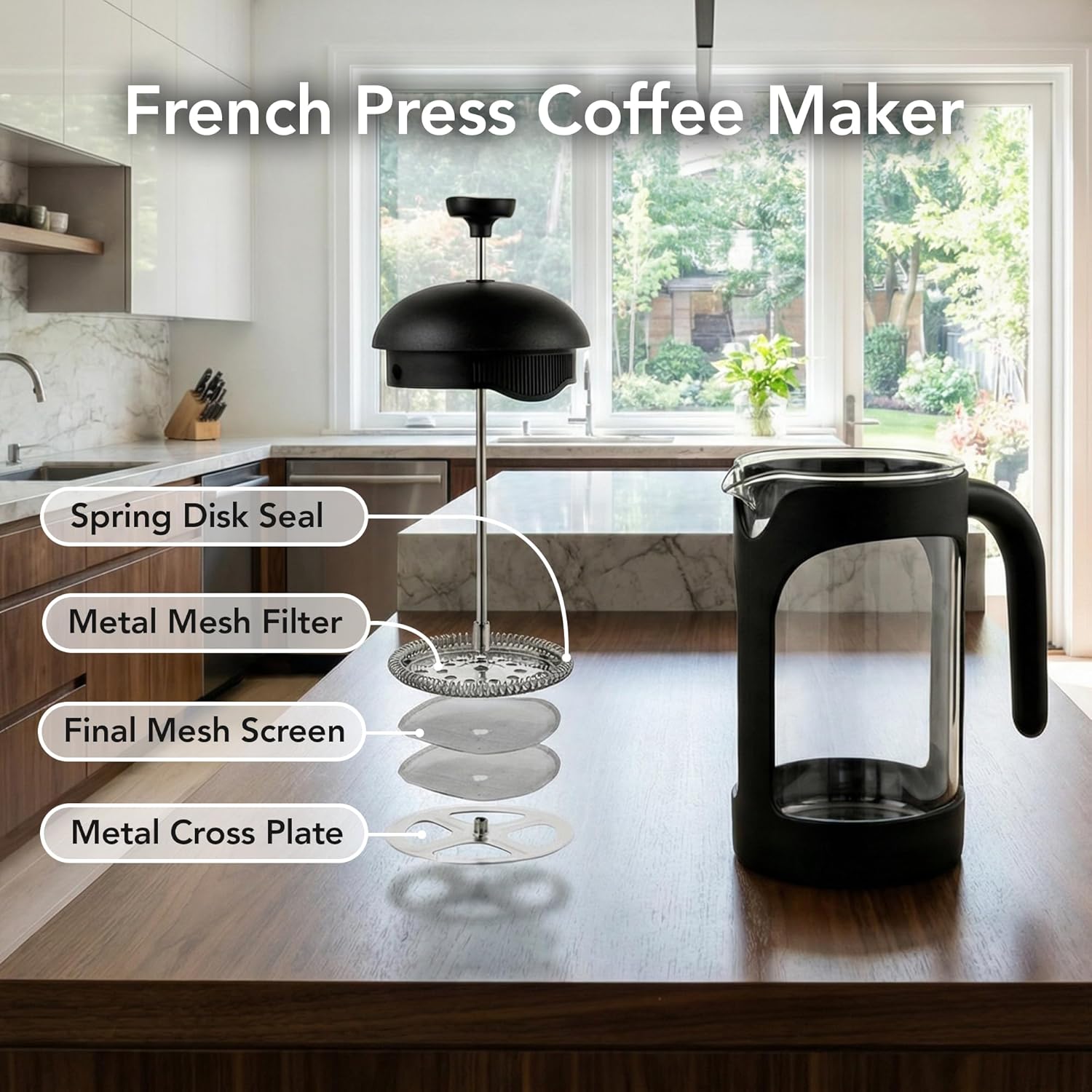 12oz French Press Coffee Maker - مراجعة French Press Glass وسعره