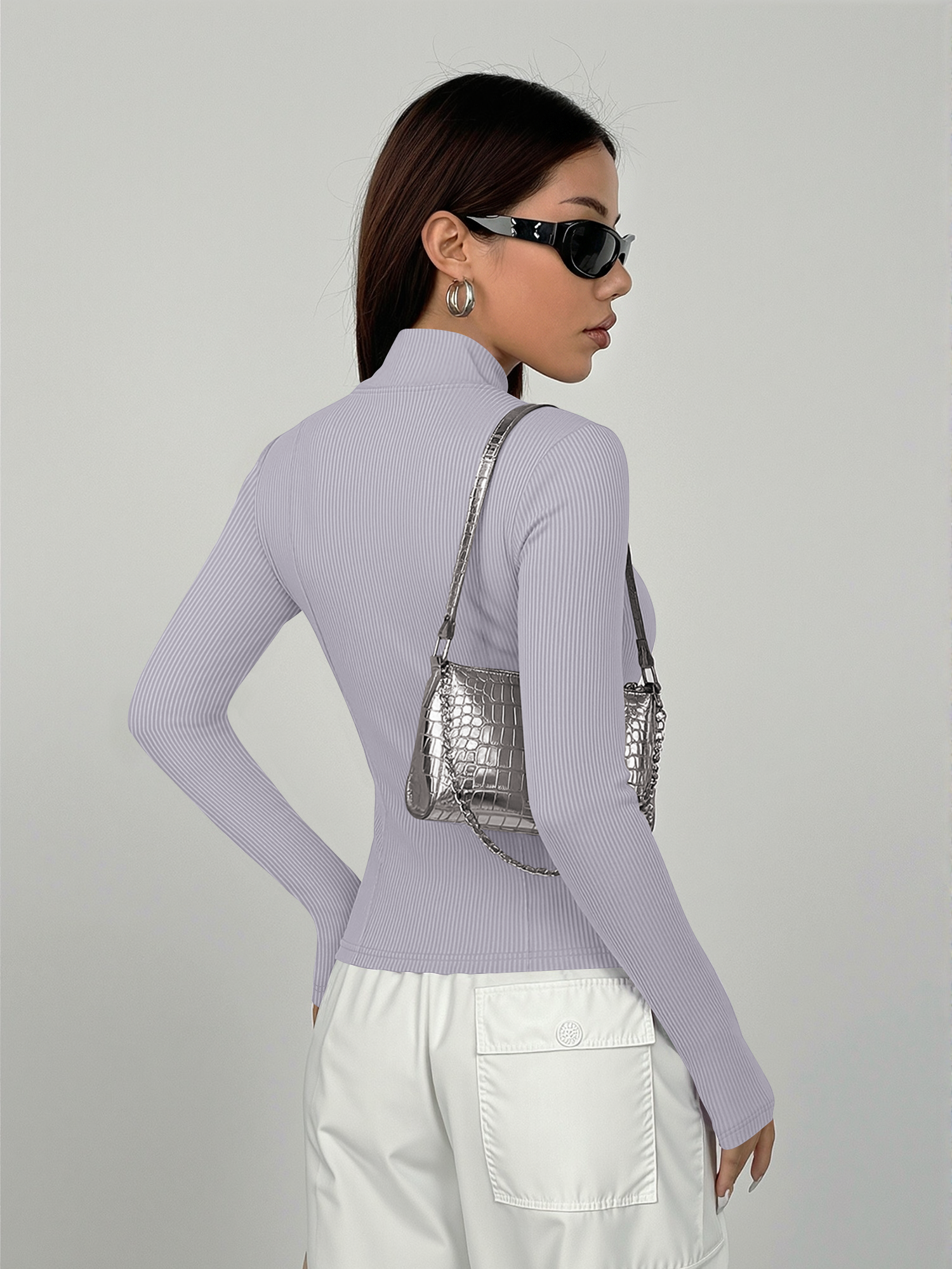 Everyday Ribbed High Neck Zip- - مراجعة Coffee & Tea Difabis وسعره