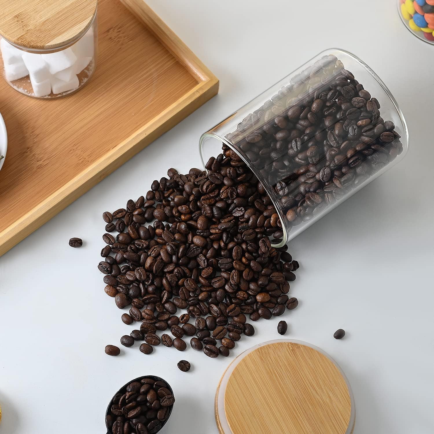 umieo Glass Food Storage Conta - مراجعة Coffee Tea Containers وسعره