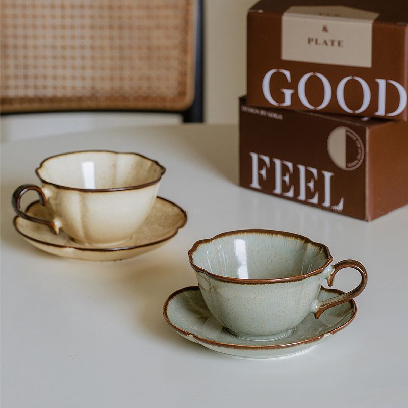 French Retro Ceramic Cups Plat - مراجعة Prefer Coffee To Tea وسعره