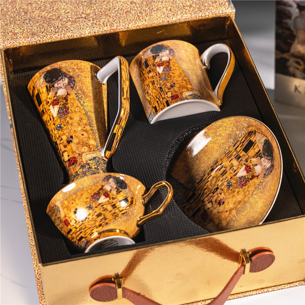 Gustav Klimt Kiss Bone China M - مراجعة Best Tea Coffee وسعره