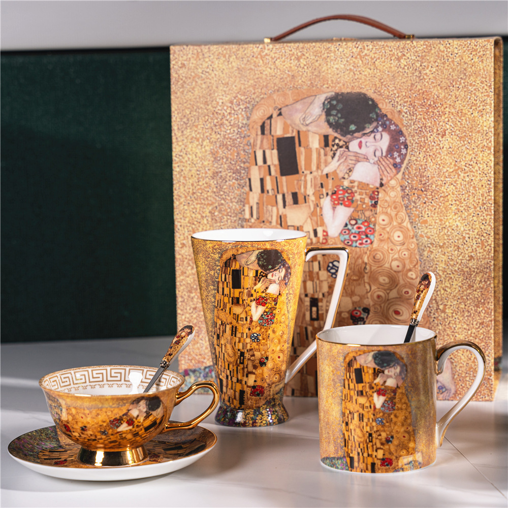Gustav Klimt Kiss Bone China M - مراجعة Best Tea Coffee وسعره