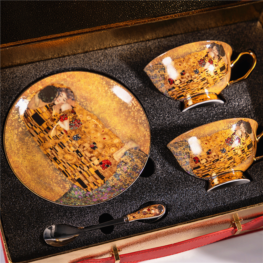 Gustav Klimt Kiss Bone China M - مراجعة Best Tea Coffee وسعره