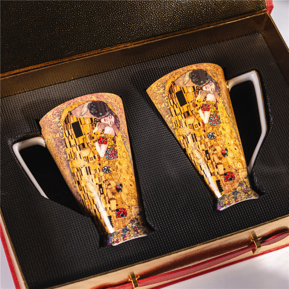 Gustav Klimt Kiss Bone China M - مراجعة Best Tea Coffee وسعره