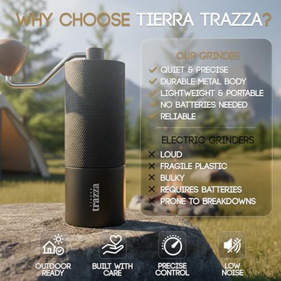 Manual Coffee Grinder, Conical - مراجعة Coffee & Tea Difabis وسعره