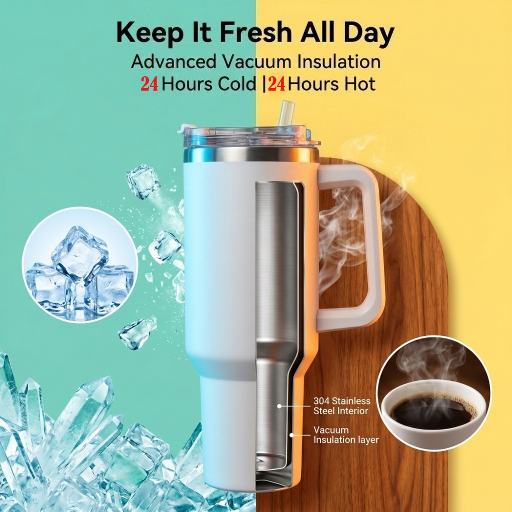 Custom 1200ml Stainless Steel  - مراجعة Coffee Tea Flask وسعره