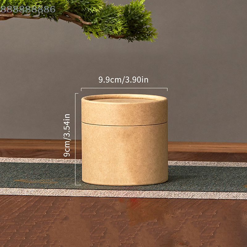 1PCS round Kraft Paperboard Tu - مراجعة Coffee Tea Containers وسعره