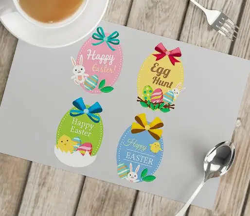 Cartoon Easter Bunny Eggs Prin - مراجعة Coffee Tea Place وسعره