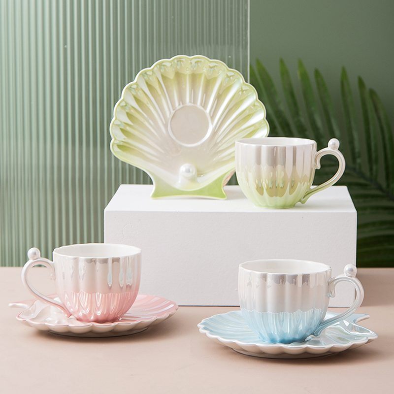 Pearl Shell Design Ceramics Mu - مراجعة Best Tea Coffee وسعره