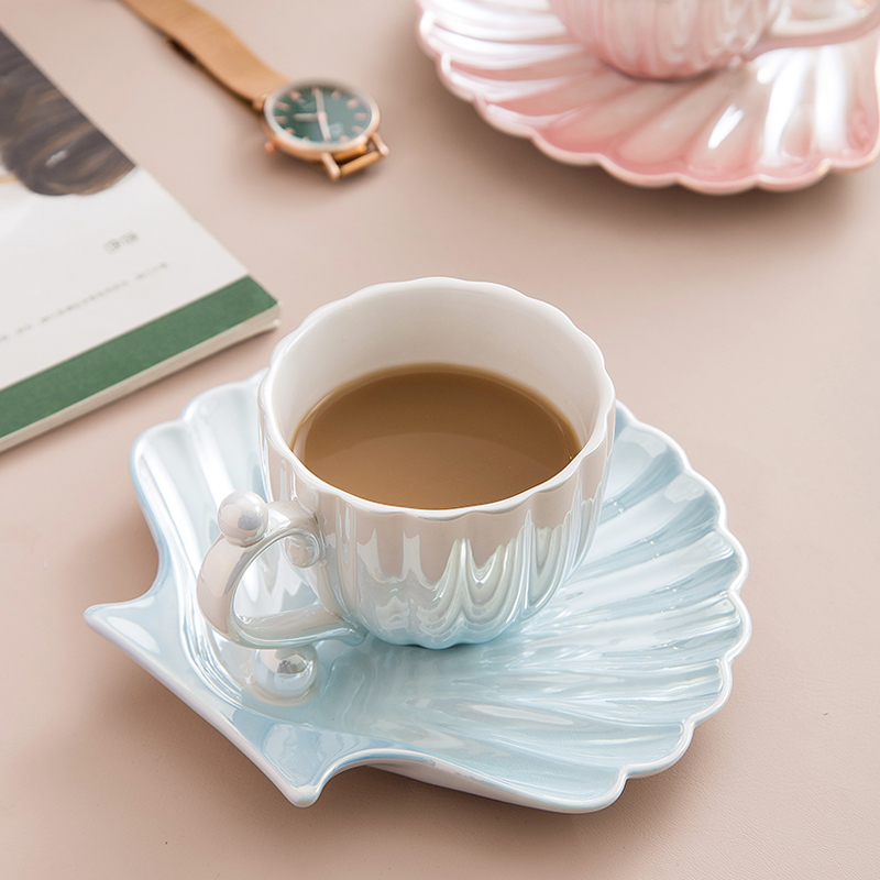 Pearl Shell Design Ceramics Mu - مراجعة Best Tea Coffee وسعره
