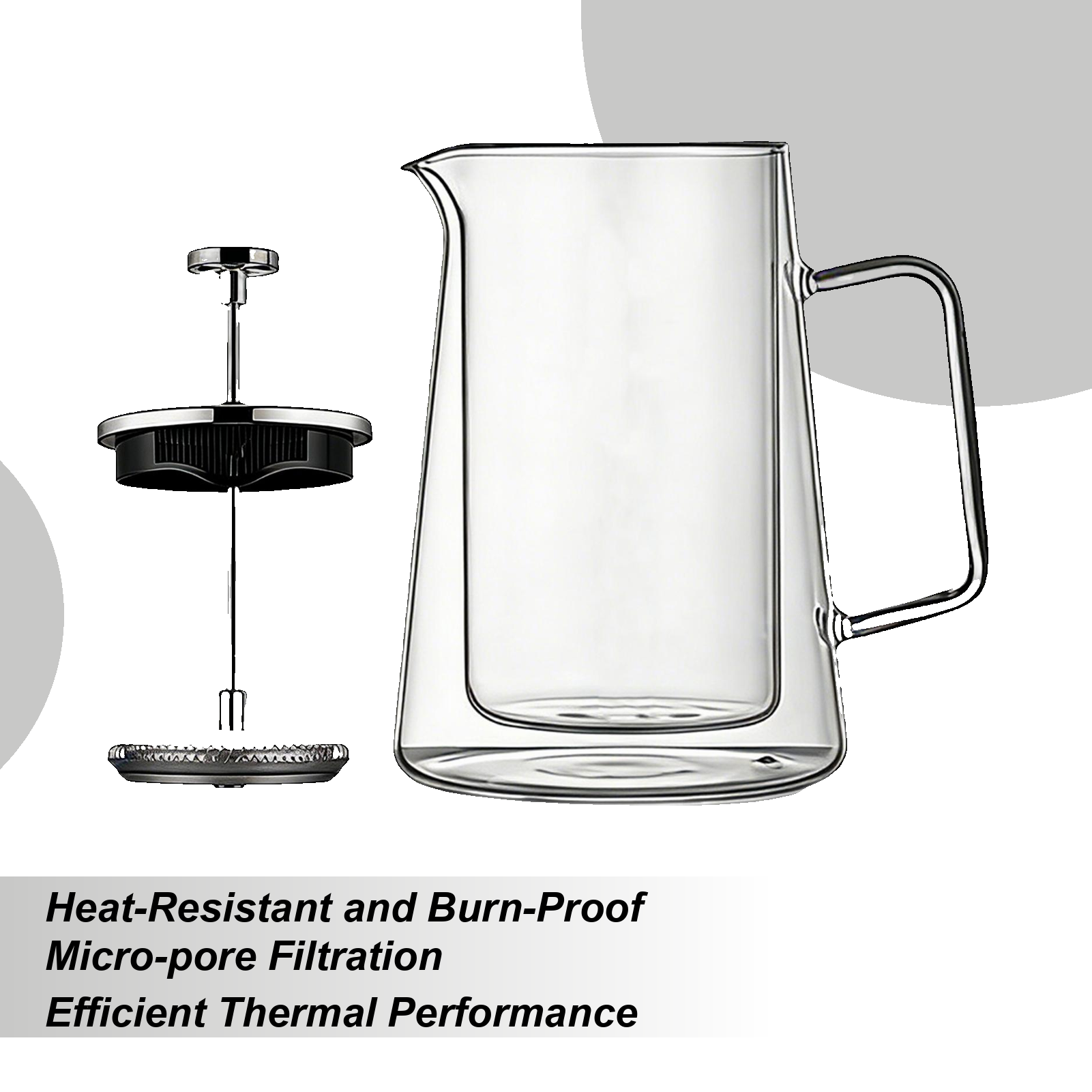 Coffee Presses Glass Stainless - مراجعة French Press Glass وسعره