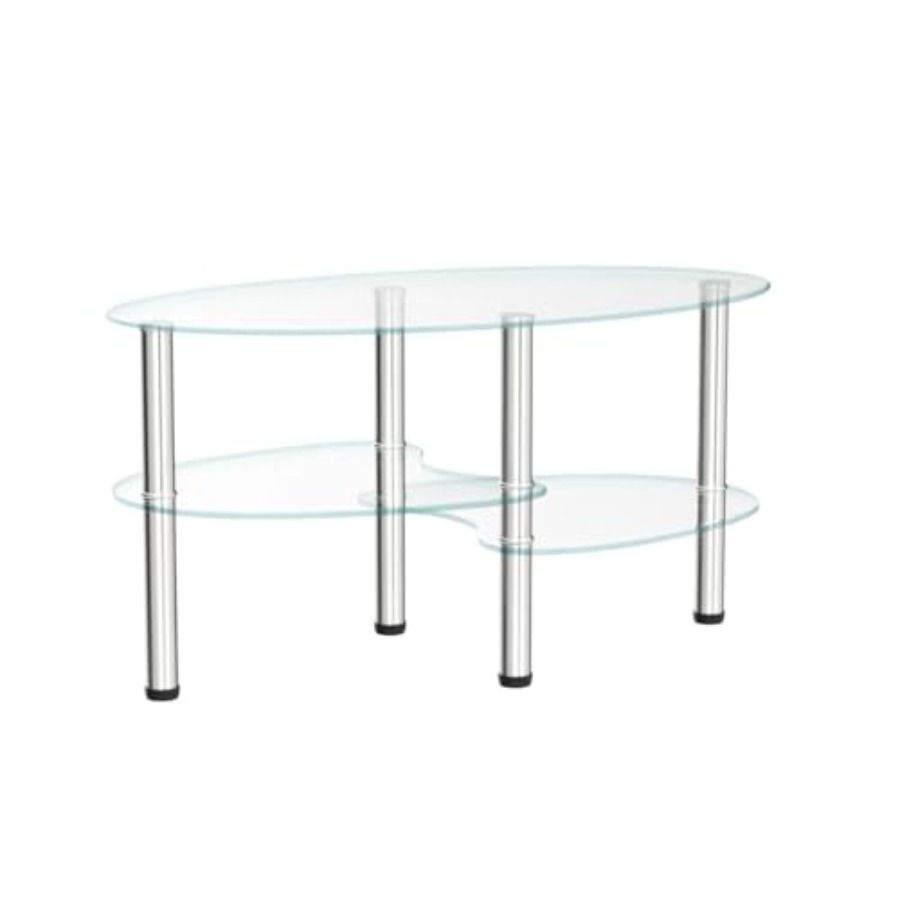 Oval-Shaped Glass Tea Table fo - مراجعة Coffee Tea Room وسعره