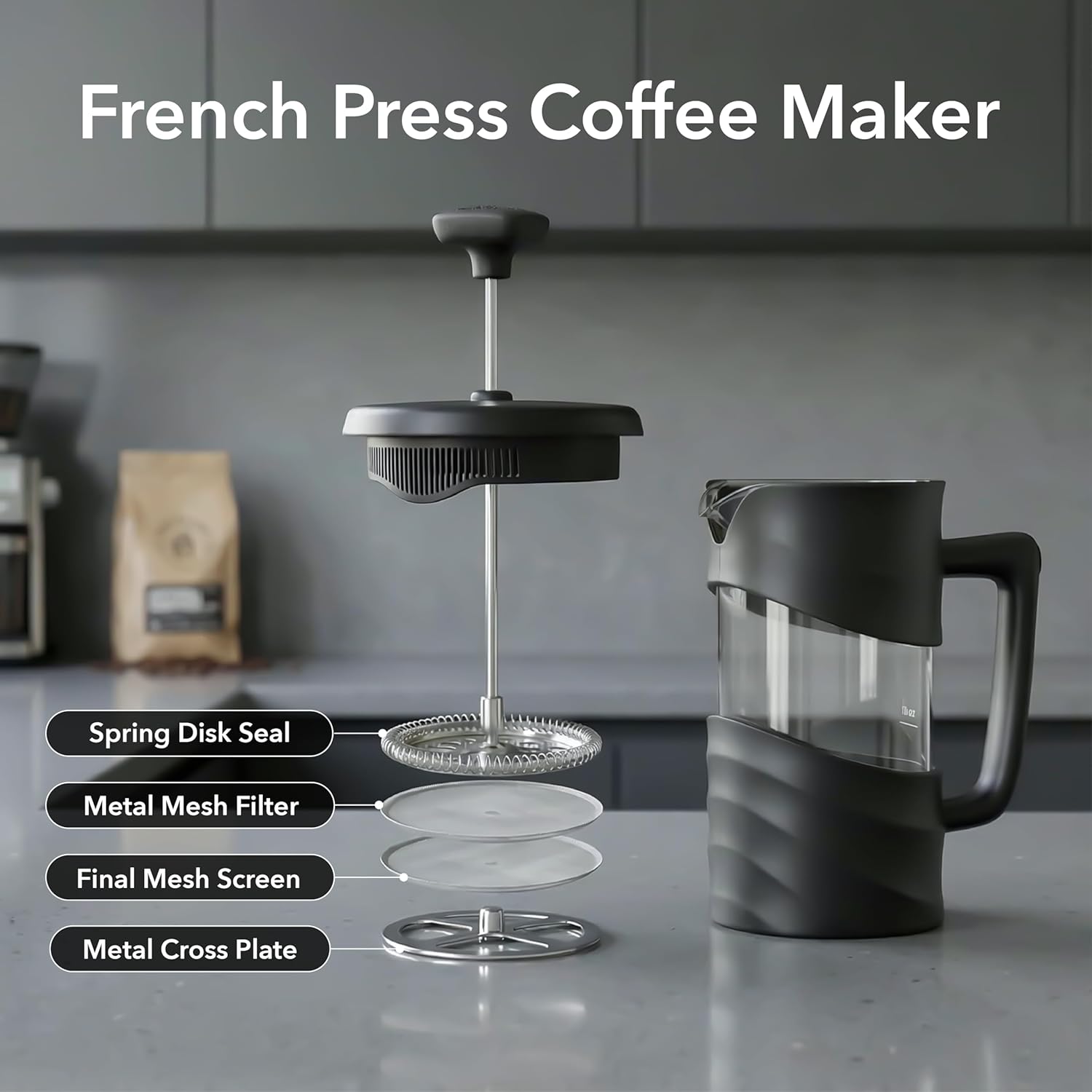 French Press Coffee Maker 20oz - مراجعة French Press Glass وسعره