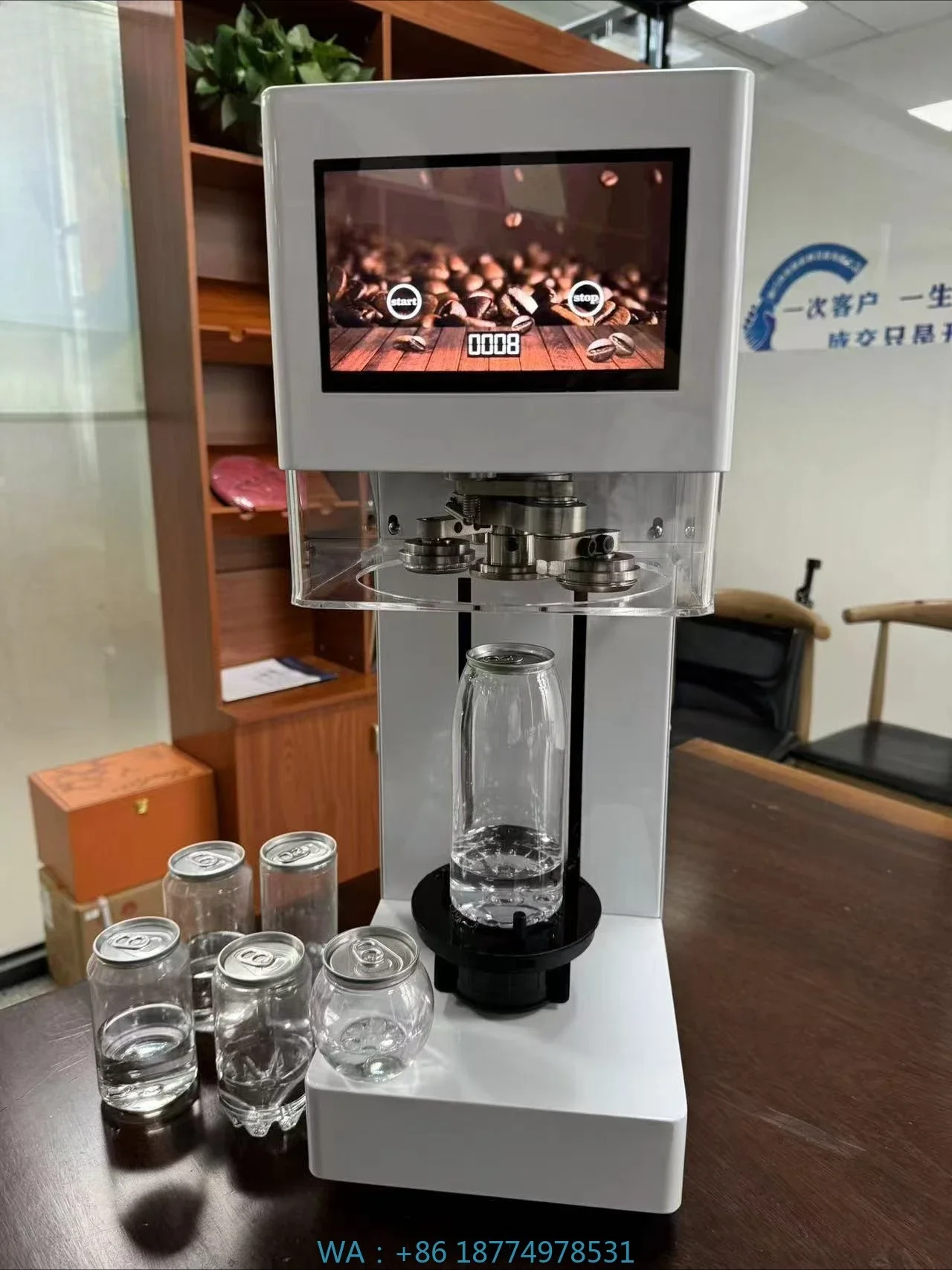 Seamer PET Can Sealing Machine - مراجعة Coffee Tea Cup وسعره