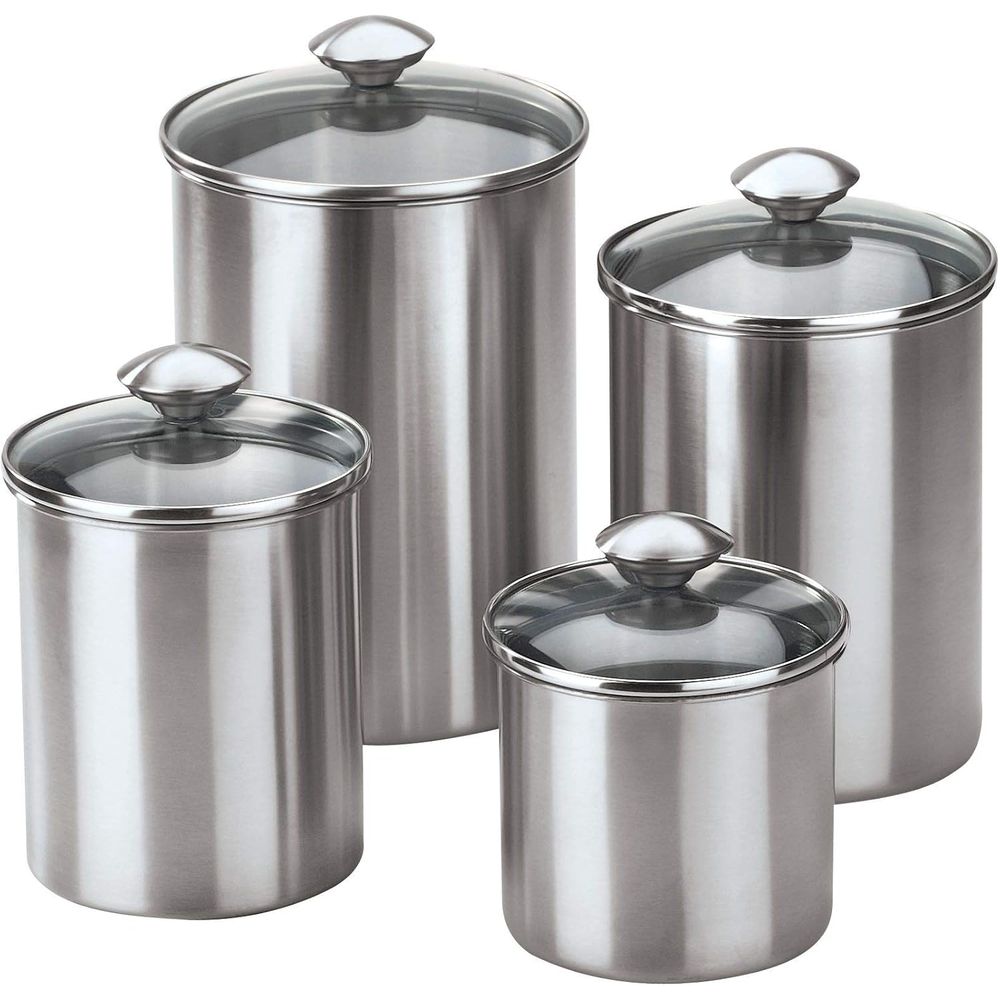 4-Piece Stainless Steel Food S - مراجعة Coffee Tea Containers وسعره