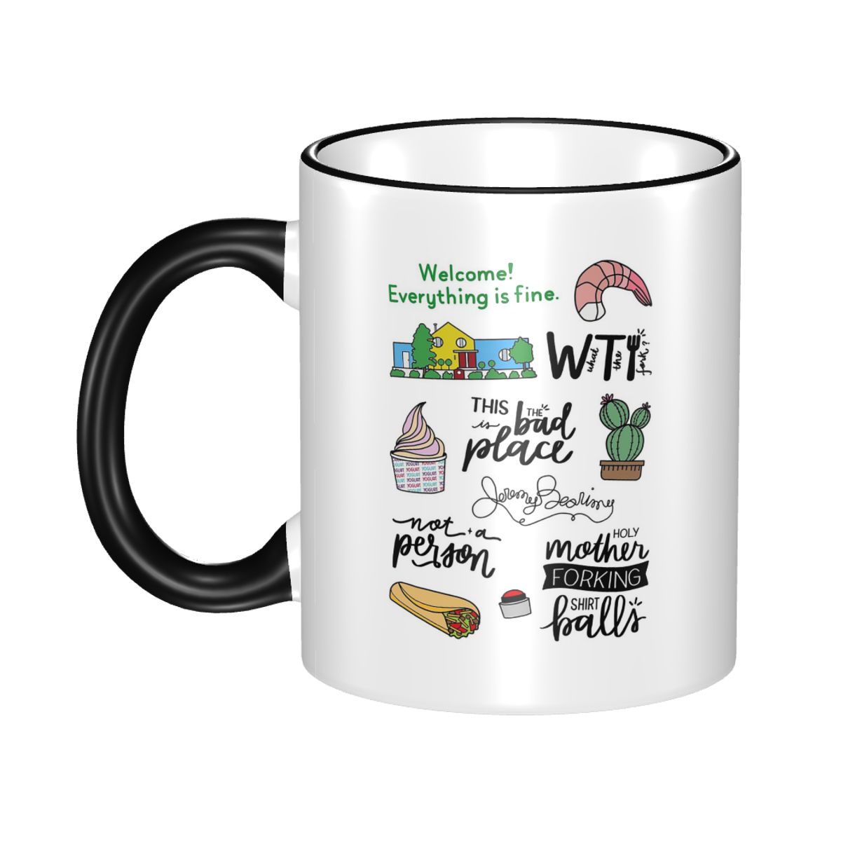 The Good Place TV Show Art Mug - مراجعة Coffee Tea Place وسعره