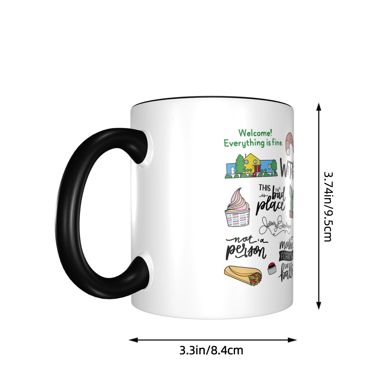 The Good Place TV Show Art Mug - مراجعة Coffee Tea Place وسعره