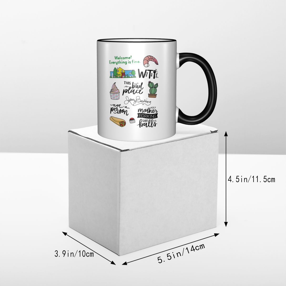 The Good Place TV Show Art Mug - مراجعة Coffee Tea Place وسعره