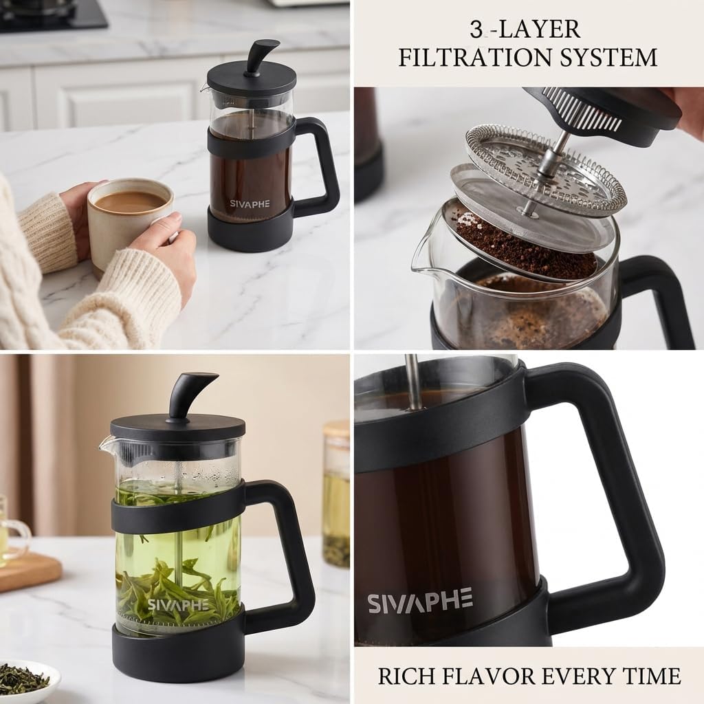 12oz French Press Coffee Maker - مراجعة French Press Glass وسعره