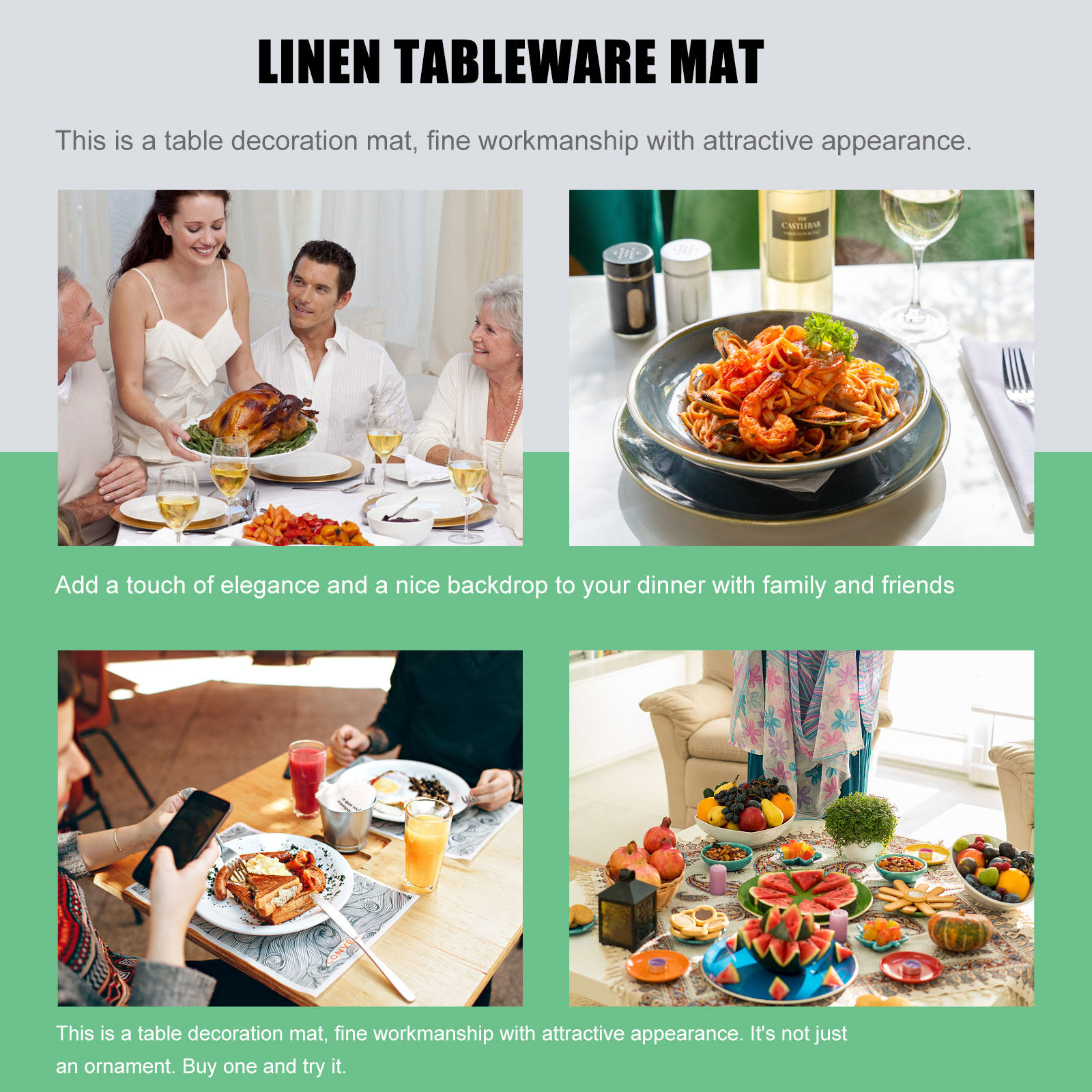 4Pcs Silicone Place Mat Heat-R - مراجعة Coffee Tea Place وسعره