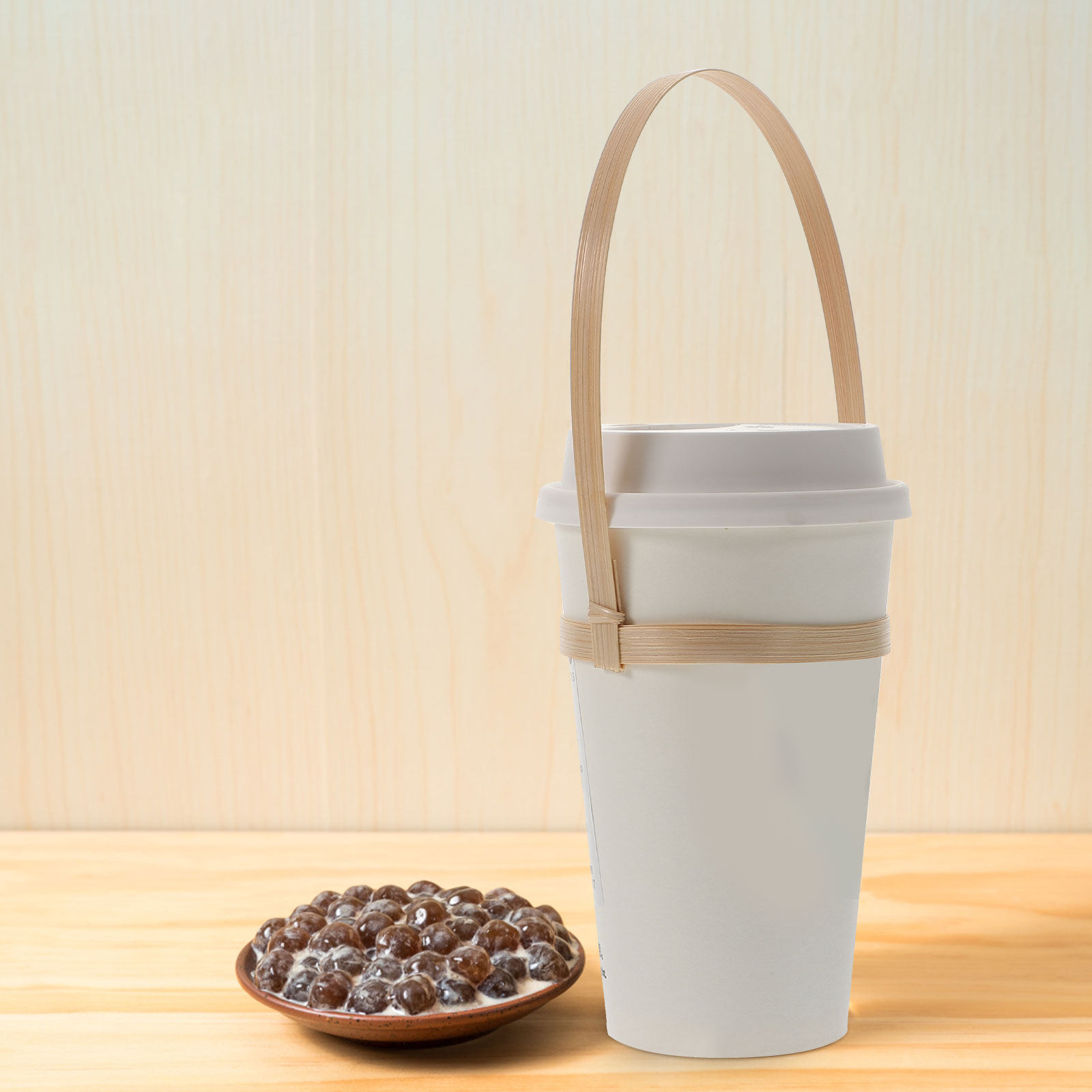 10Pcs Bamboo Drink Carrier Cof - مراجعة Coffee Tea Cup وسعره