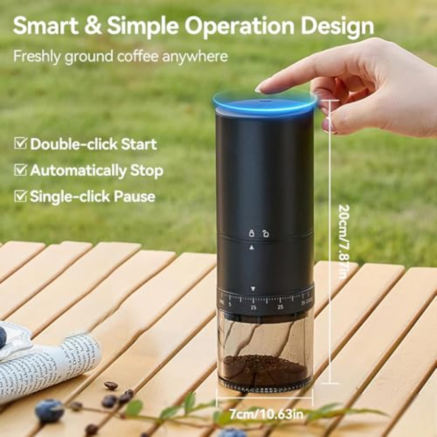 Portable Electric Coffee Grind - مراجعة Coffee & Tea Difabis وسعره