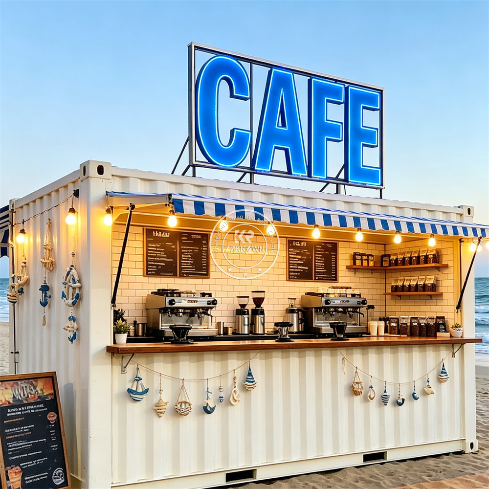 Outdoor Mobile Food Container  - مراجعة Coffee Tea Kiosk وسعره
