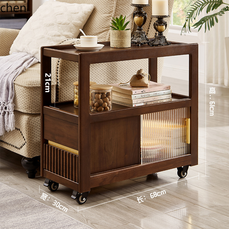 YFY  solid wood wheeled coffee - مراجعة Coffee Tea Room وسعره