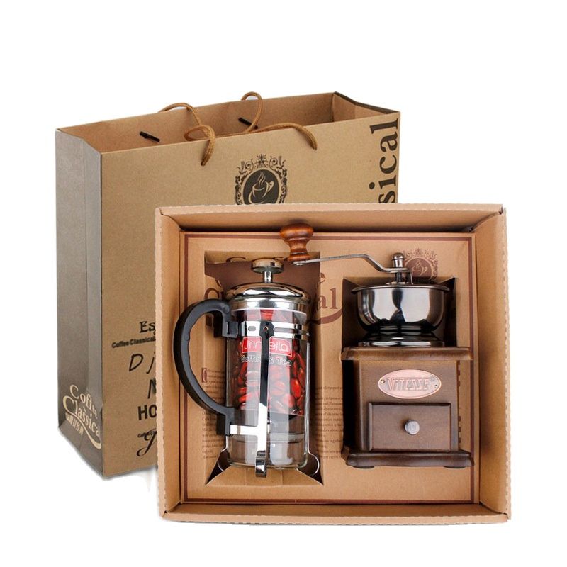 Coffee Pot Coffee Grinder Set  - مراجعة French Press Glass وسعره