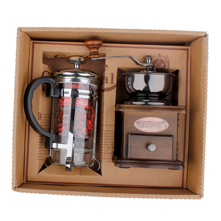 Coffee Pot Coffee Grinder Set  - مراجعة French Press Glass وسعره