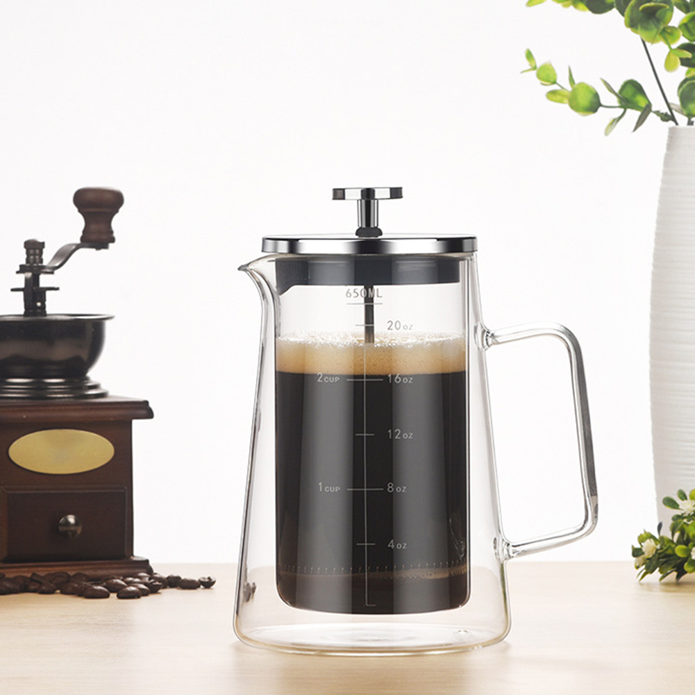 Double Layers French Press Pot - مراجعة French Press Glass وسعره