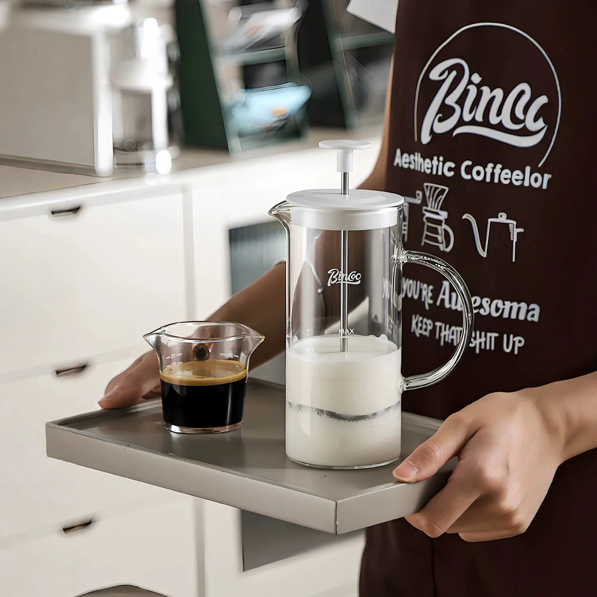 550ml Coffee French Press Pot  - مراجعة French Press Glass وسعره