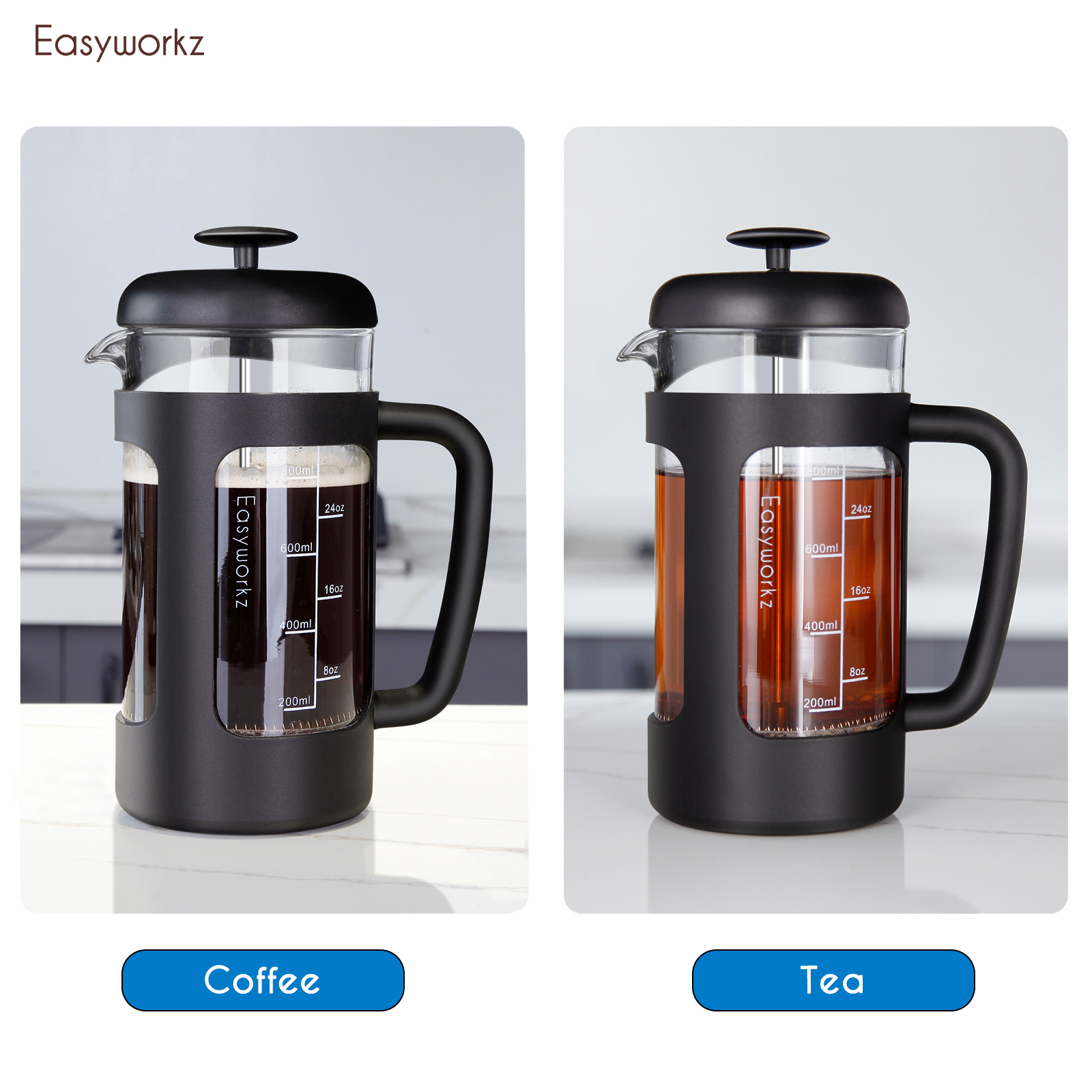 Easyworkz French Press  Coffee - مراجعة French Press Glass وسعره