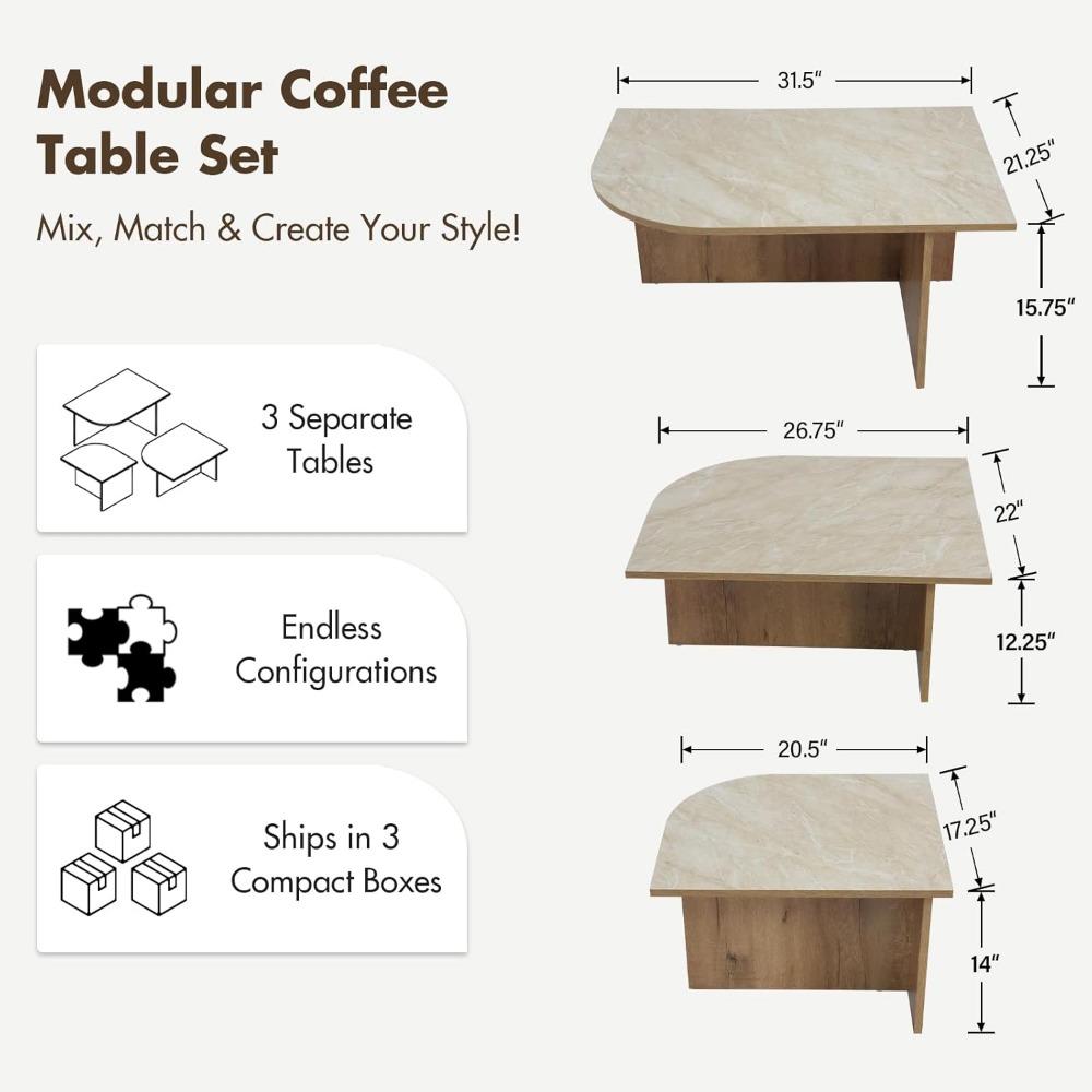 Preferred 3-Piece Modern Coffe - مراجعة Prefer Coffee To Tea وسعره