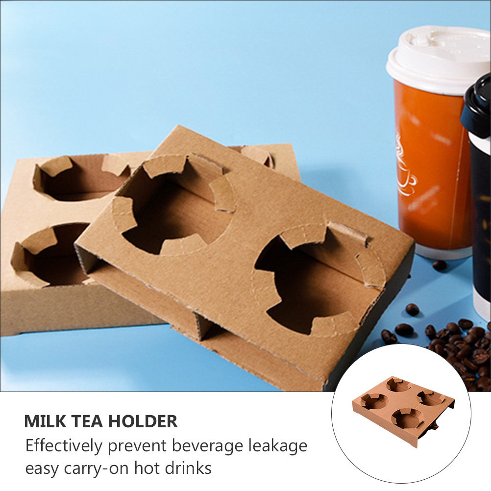 10Pcs Food-Safe Paper Cup Tray - مراجعة Coffee Tea Cup وسعره