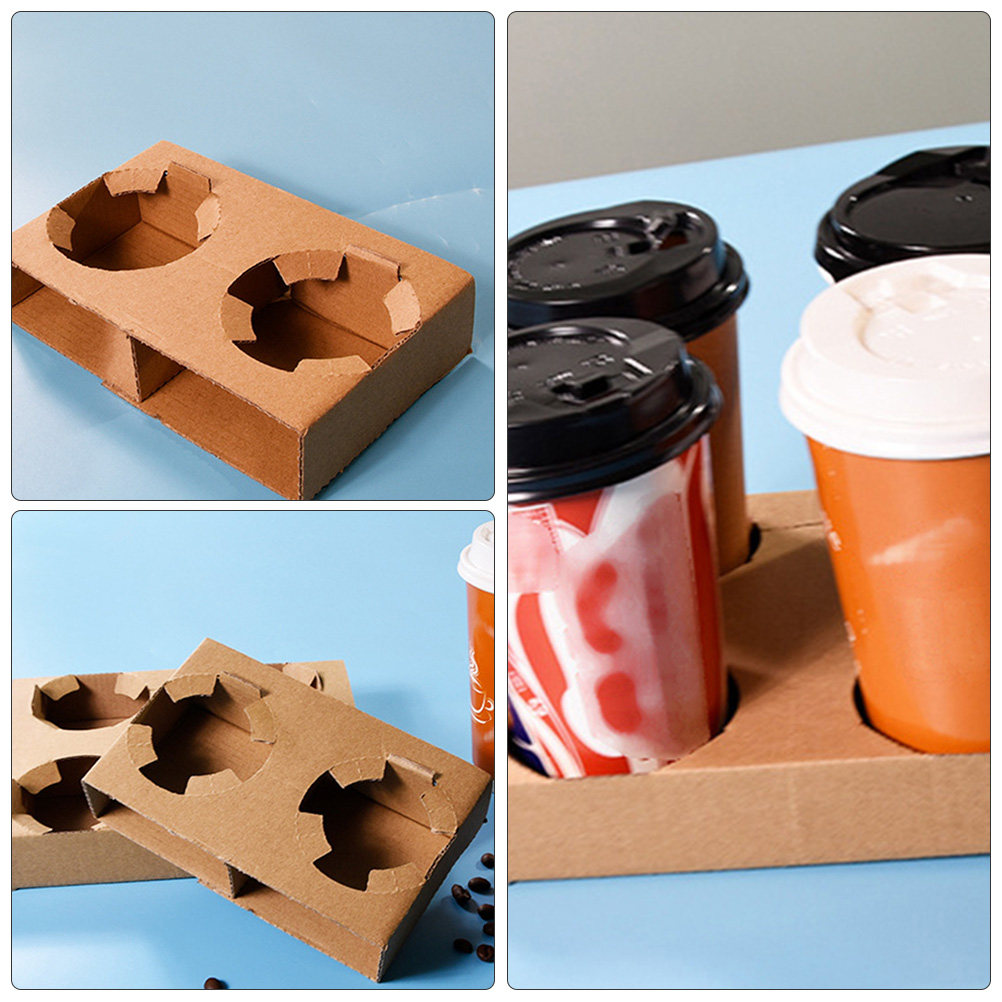 10Pcs Food-Safe Paper Cup Tray - مراجعة Coffee Tea Cup وسعره