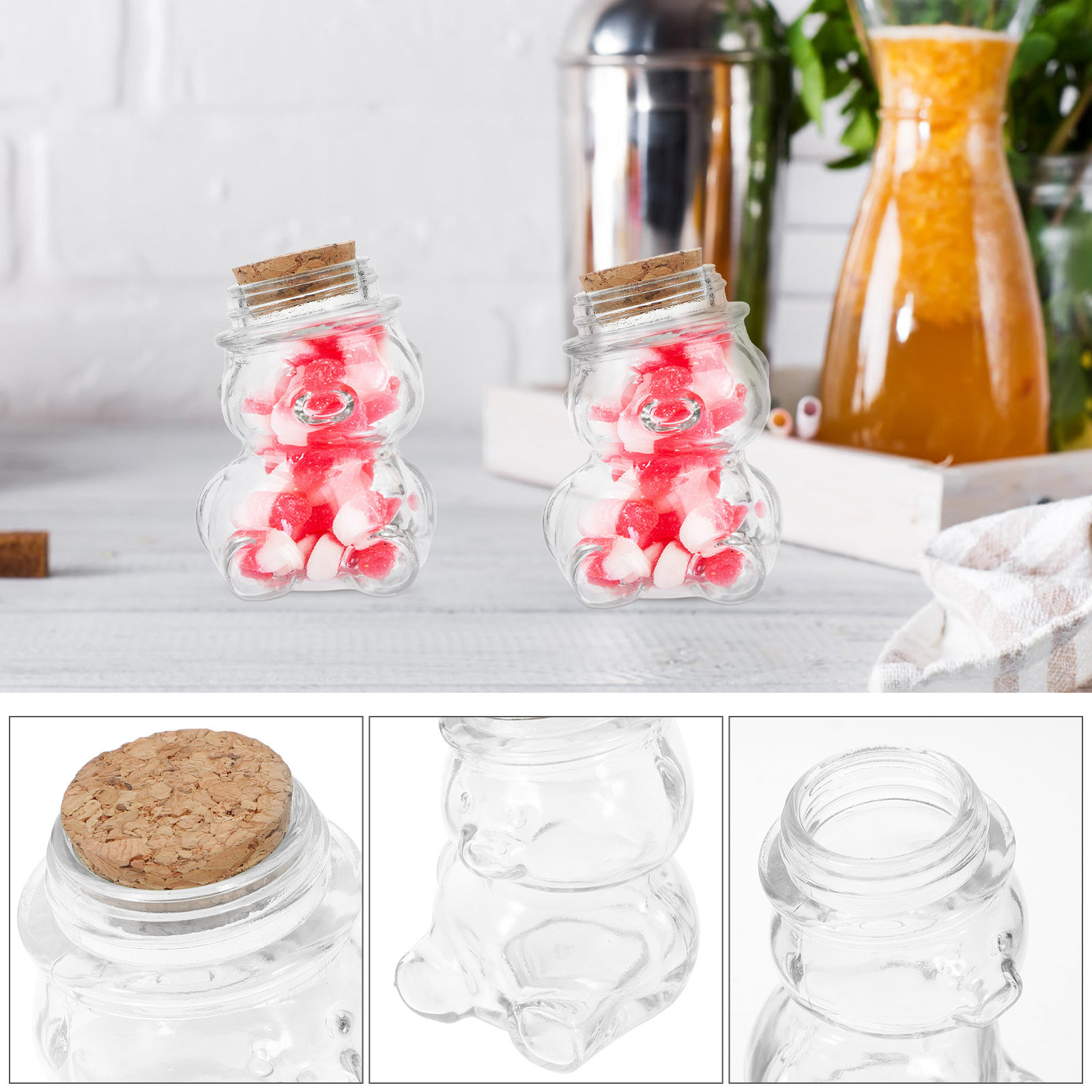 4Pcs Glass Candy Jar Set Trans - مراجعة Coffee Tea Containers وسعره
