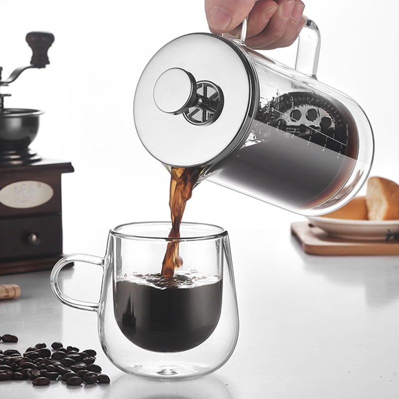 Double Layer High Borosilicate - مراجعة French Press Glass وسعره