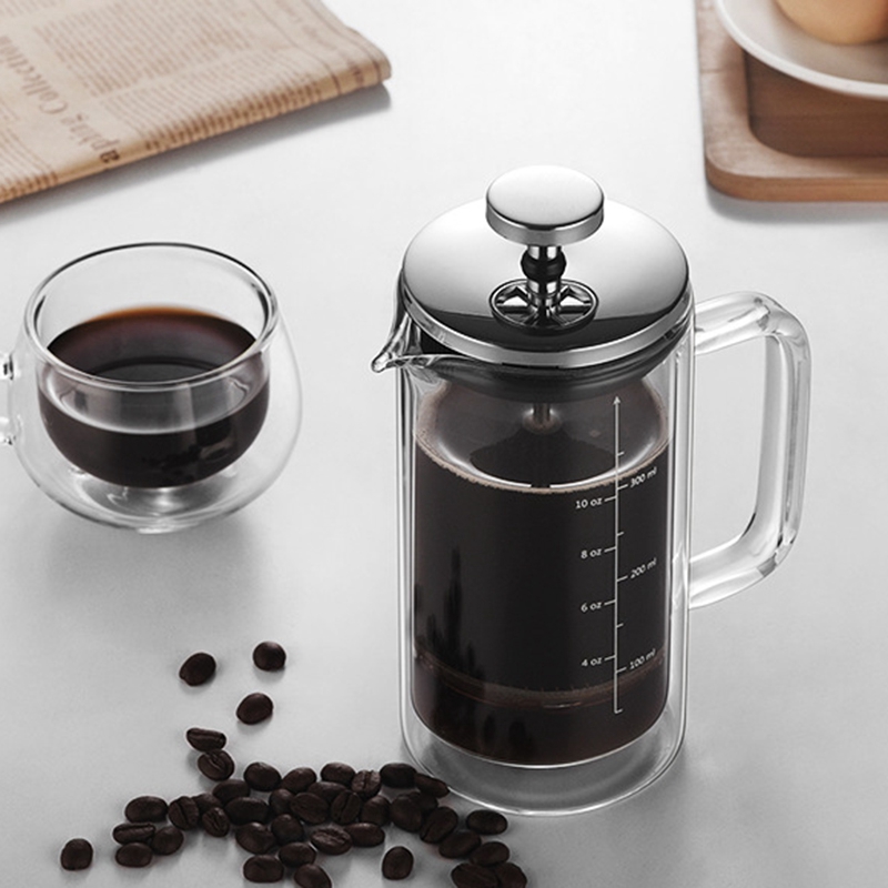 Double Layer High Borosilicate - مراجعة French Press Glass وسعره