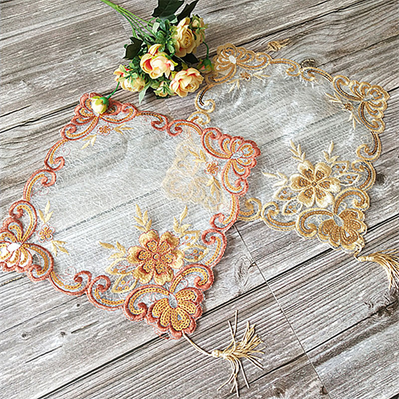 Hot Lace Embroidery Table Plac - مراجعة Coffee Tea Place وسعره