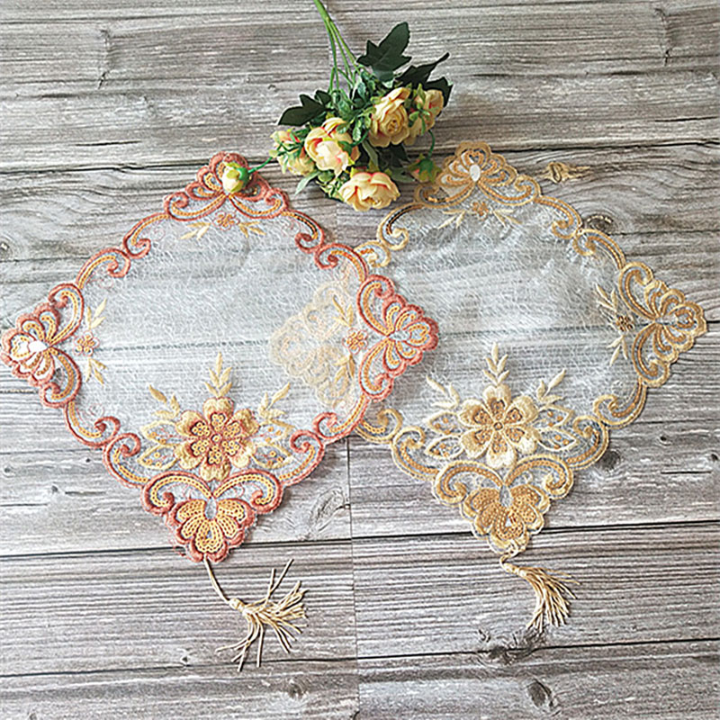 Hot Lace Embroidery Table Plac - مراجعة Coffee Tea Place وسعره