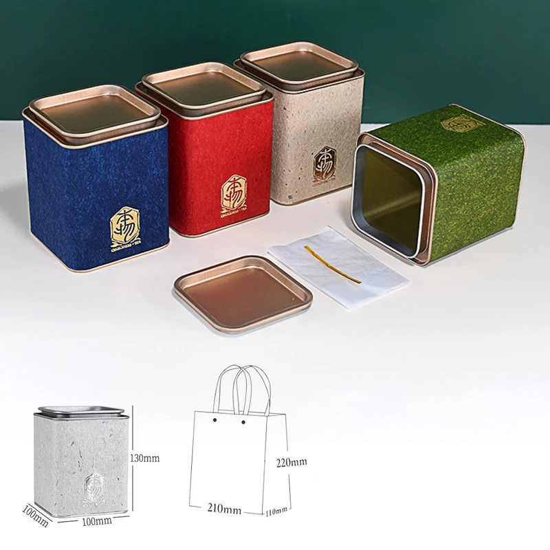 Tea Tin Containers Square Meta - مراجعة Coffee Jasmine Tea وسعره